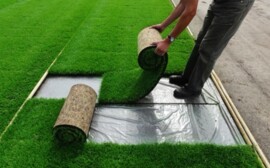 Продажа и укладка рулонного газона