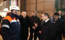 Михаил Бабич и Рустэм Хамитов посетили строящуюся Затонскую ТЭЦ в Уфе